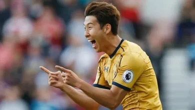 Em &oacute;tima fase no Tottenham, Son acertou um chute t&atilde;o bonito que nem ele acreditou