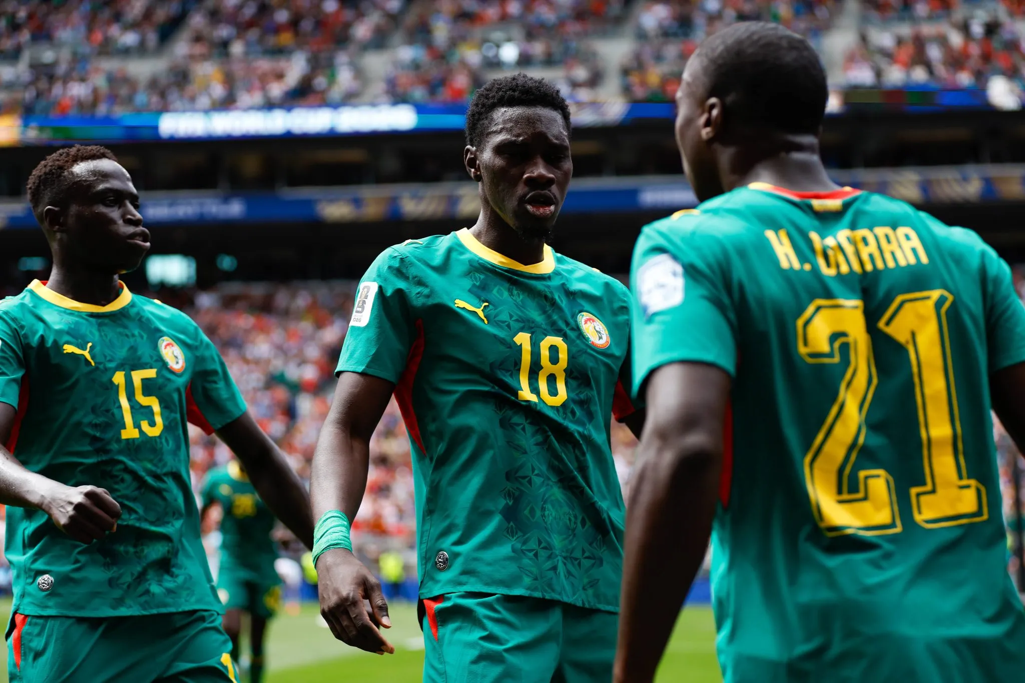 Sarr comemora gol de Senegal