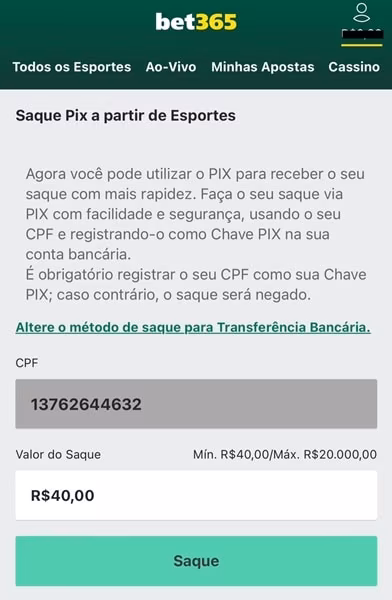 Pix bet365: como fazer saques e dep&oacute;sitos em 2026