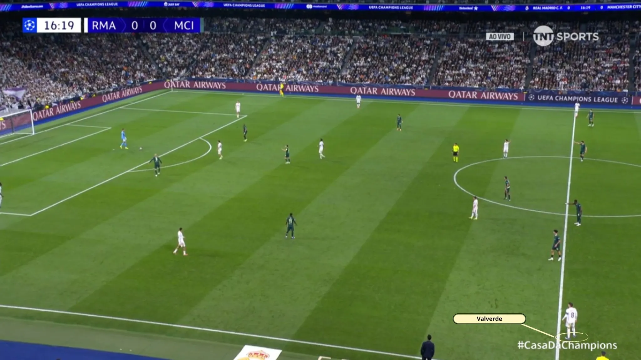 Estrutura ofensiva do Real Madrid contra o Manchester City