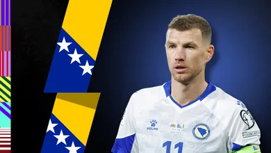 Moldado na guerra: Dzeko leva B&oacute;snia-Herzegovina &agrave; Copa com marcas de um pa&iacute;s ferido