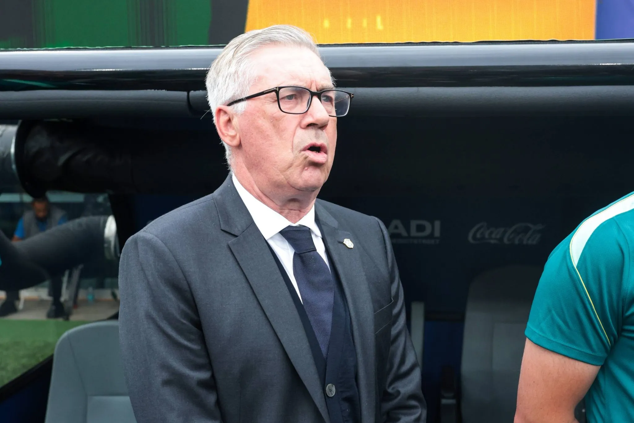 Carlo Ancelotti em Brasil x Noruega na Copa do Mundo