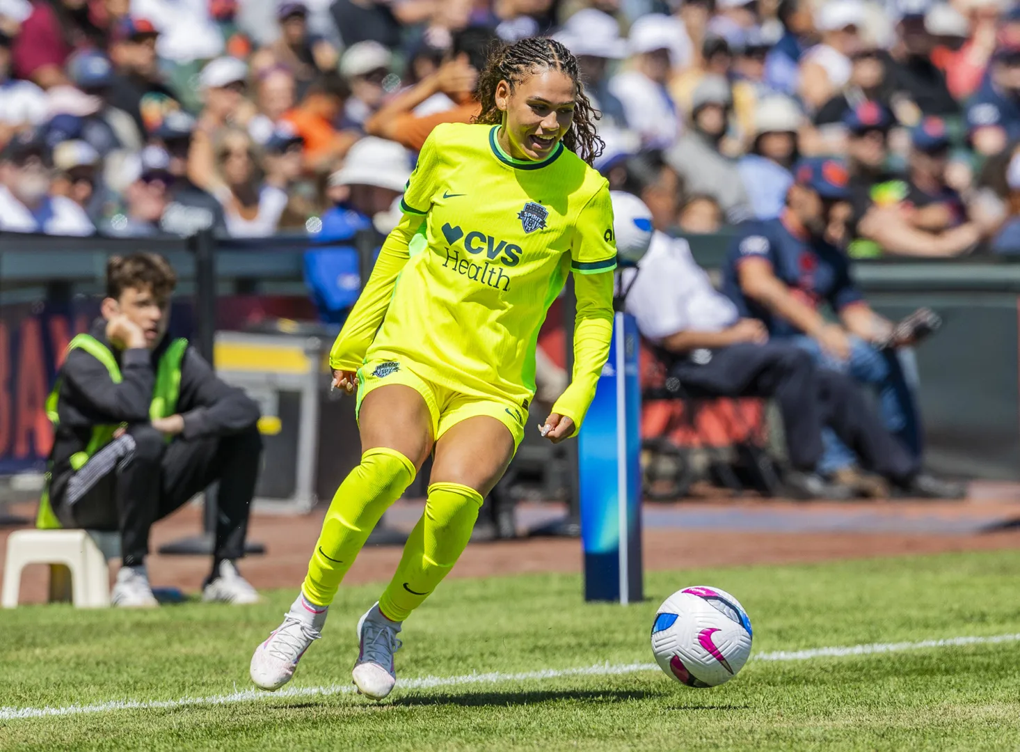 Trinity Rodman, em atua&ccedil;&atilde;o pelo Washington Spirit (Foto: Imago)