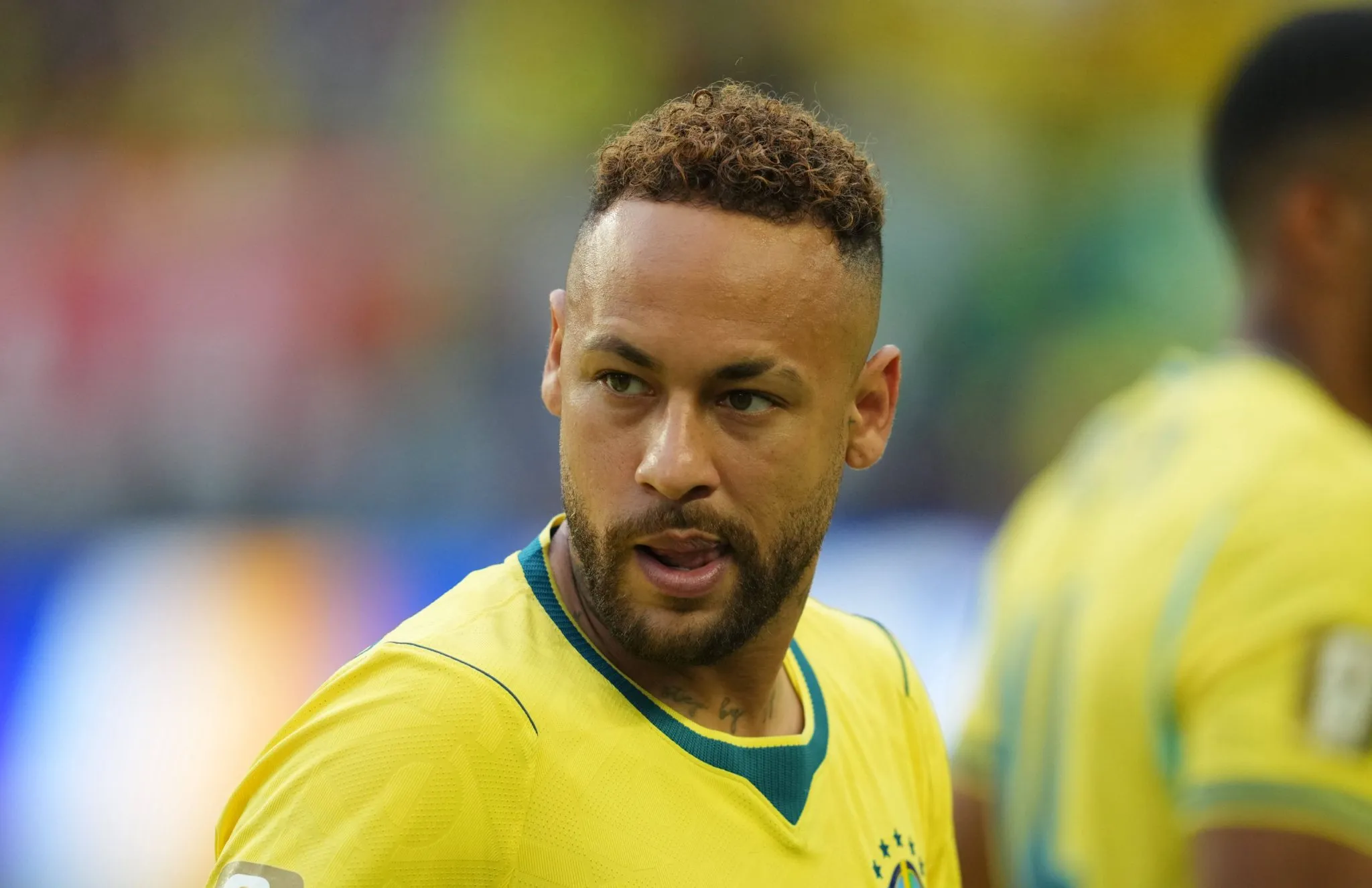 Neymar em partida entre Brasil e Esc&oacute;cia na Copa do Mundo