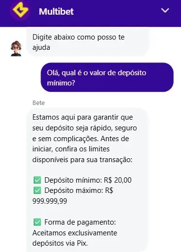 Suporte 24 horas no site da Multibet tira d&uacute;vidas frequentes dos usu&aacute;rios.