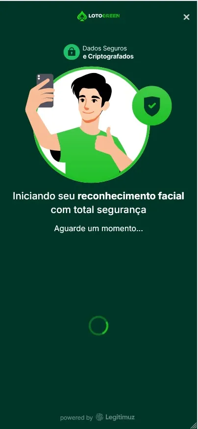 Verifica&ccedil;&atilde;o de identidade Lotogreen por reconhecimento facial com dados criptografados
