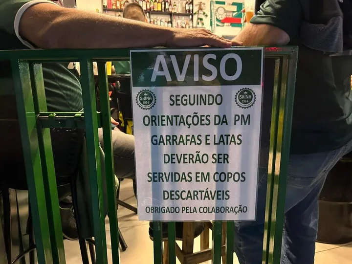 Cartaz - Allianz Parque - Proibi&ccedil;&atilde;o de garrafas 