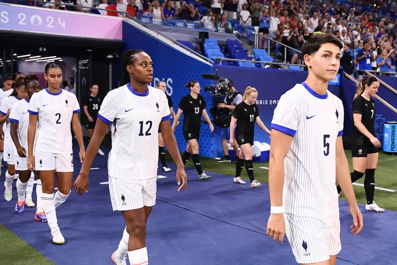 Entrada em campo da sele&ccedil;&atilde;o francesa