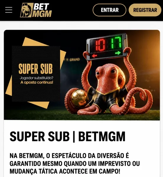 Recurso "Super Sub", da BetMGM Brasil
