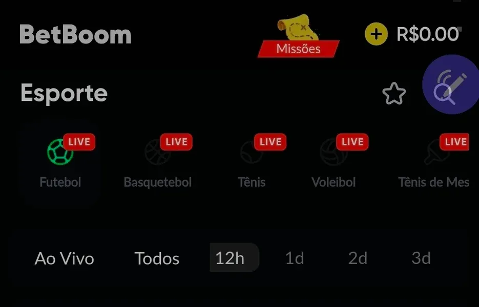 Captura de tela da p&aacute;gina com o calend&aacute;rio de jogos da Betboom