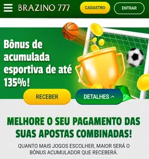 P&aacute;gina de promo&ccedil;&atilde;o de b&ocirc;nus esportivo da Brazino