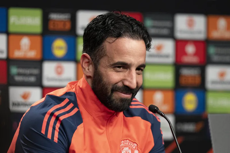 R&uacute;ben Amorim, t&eacute;cnico do Manchester United