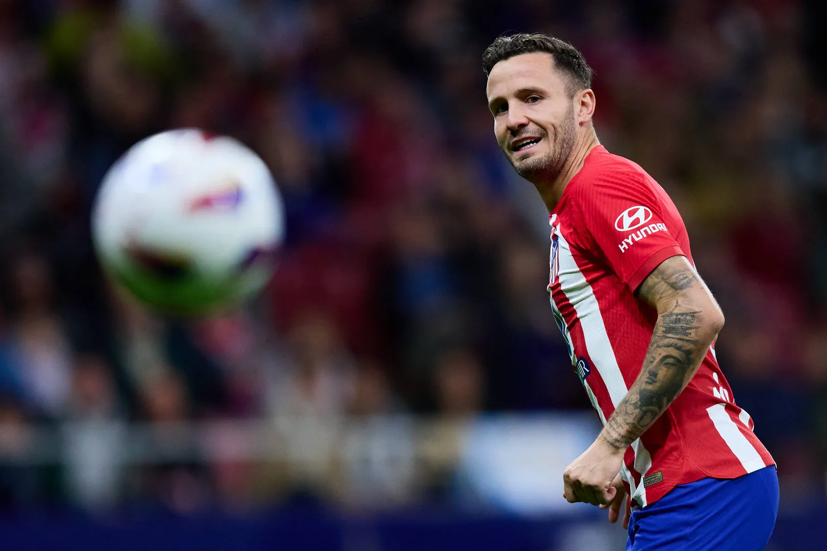 Sa&uacute;l em a&ccedil;&atilde;o pelo Atl&eacute;tico de Madrid 