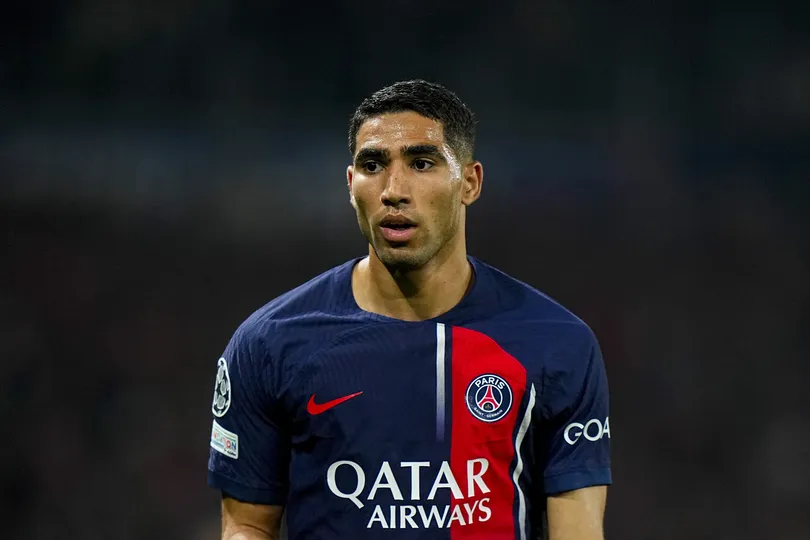 Na temporada 2023/2024, Hakimi esteve presente em 40 jogos do PSG, com 5 gols e 7 assist&ecirc;ncias. Foto: Icon Sport