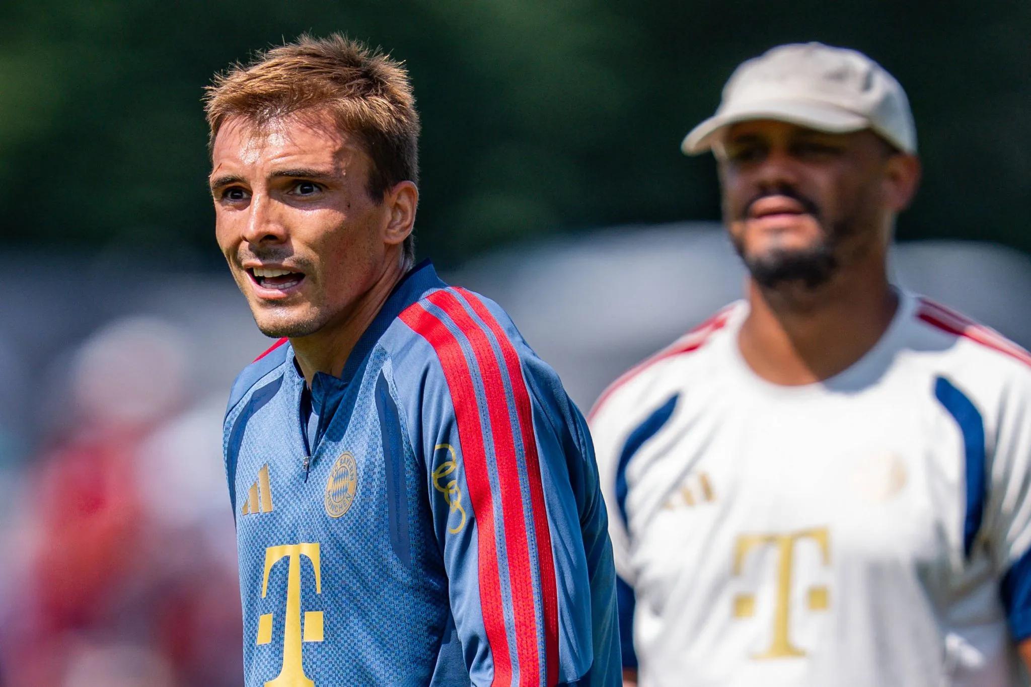 João Palhinha durante treino de pré-temporada do Bayern de Munique