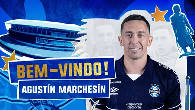 Gr&ecirc;mio exalta curr&iacute;culo vencedor ao anunciar goleiro Agust&iacute;n Marches&iacute;n como refor&ccedil;o