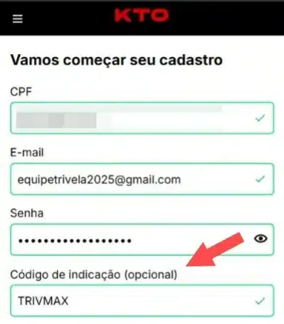 KTO cadastro em 2026: como fazer e vantagens
