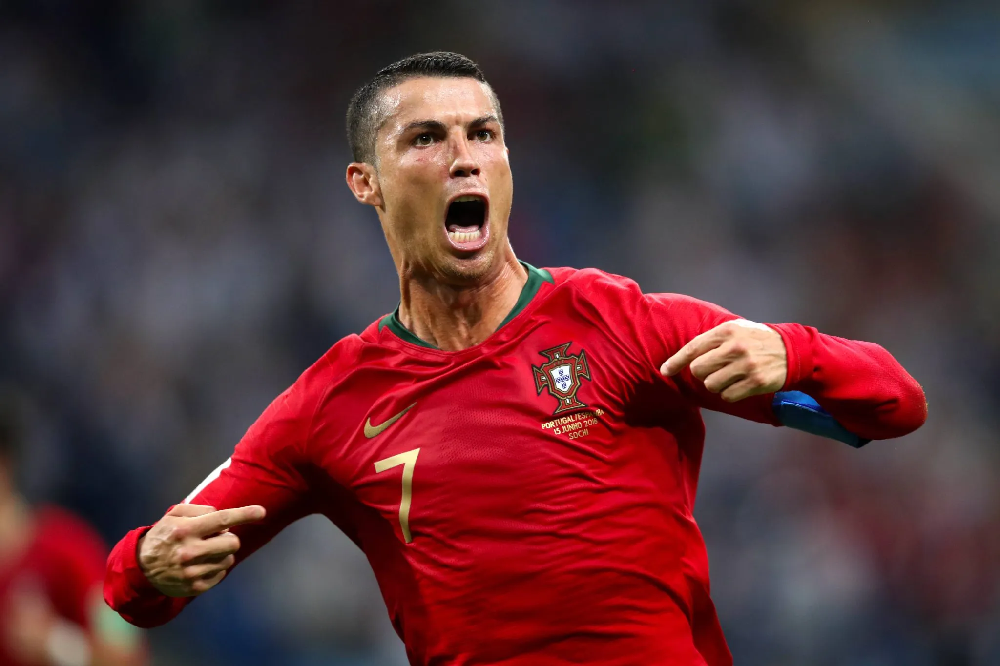 Cristiano Ronaldo comemora gol de Portugal na Copa do Mundo de 2018