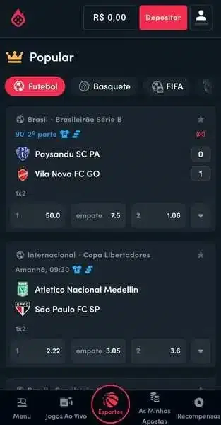 Captura de tela da p&aacute;gina inicial da Blaze