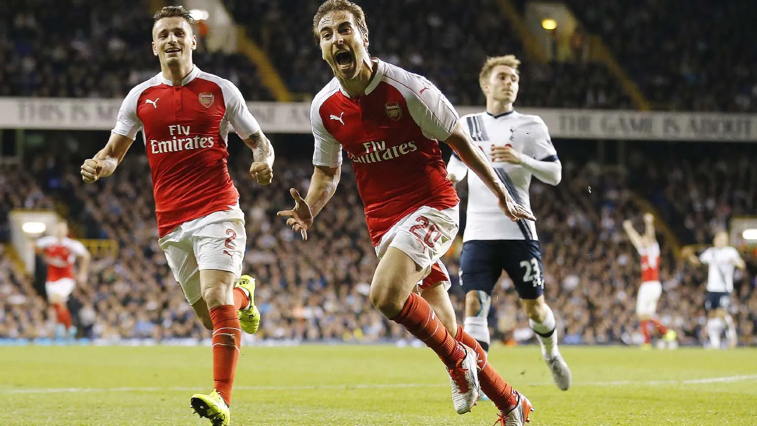 Her&oacute;i improv&aacute;vel? Flamini decide o d&eacute;rbi contra o Tottenham com um gola&ccedil;o no fim
