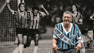 O adeus de Caio, o multi-atacante fundamental &agrave;s alegrias do Gr&ecirc;mio em 1983