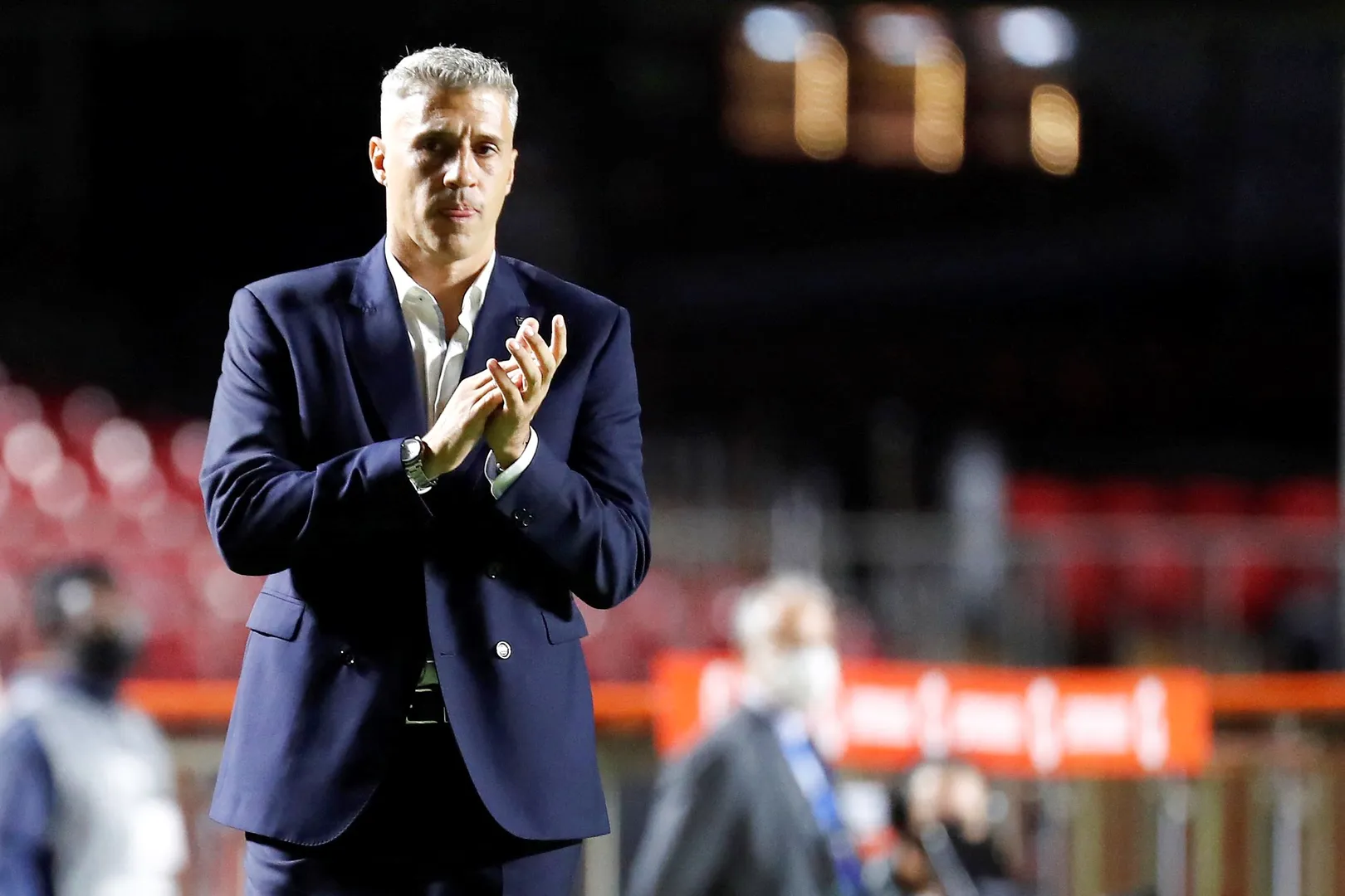 Hern&aacute;n Crespo no Morumbi, quando ainda &agrave; frente do S&atilde;o Paulo