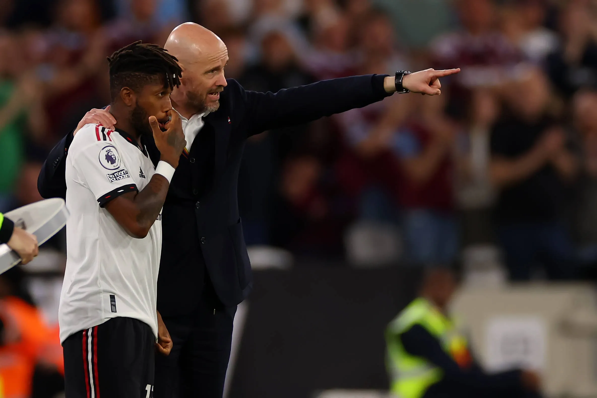 Fred e Ten Hag no Manchester United
