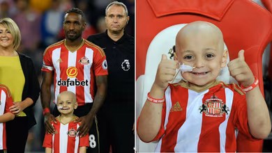 Sunderland e sua torcida ofereceram um dia inesquec&iacute;vel a menino que luta contra um c&acirc;ncer