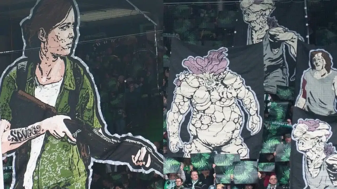 A torcida do Greuther F&uuml;rth buscou inspira&ccedil;&atilde;o em The Last of Us para fazer um belo mosaico