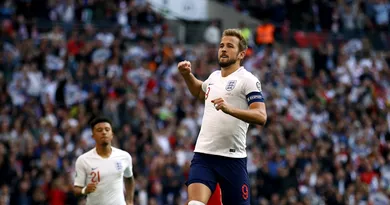 Harry Kane marcou um de seus hat-tricks mais f&aacute;ceis na goleada da Inglaterra sobre a Bulg&aacute;ria