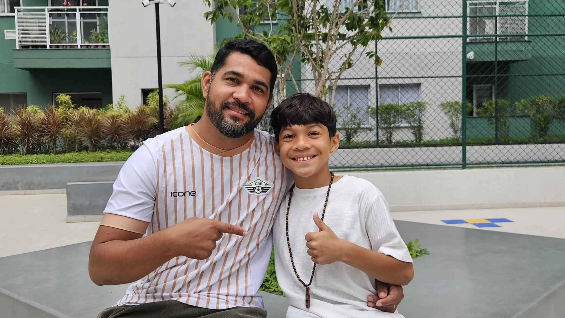 Bryan e o pai Maik