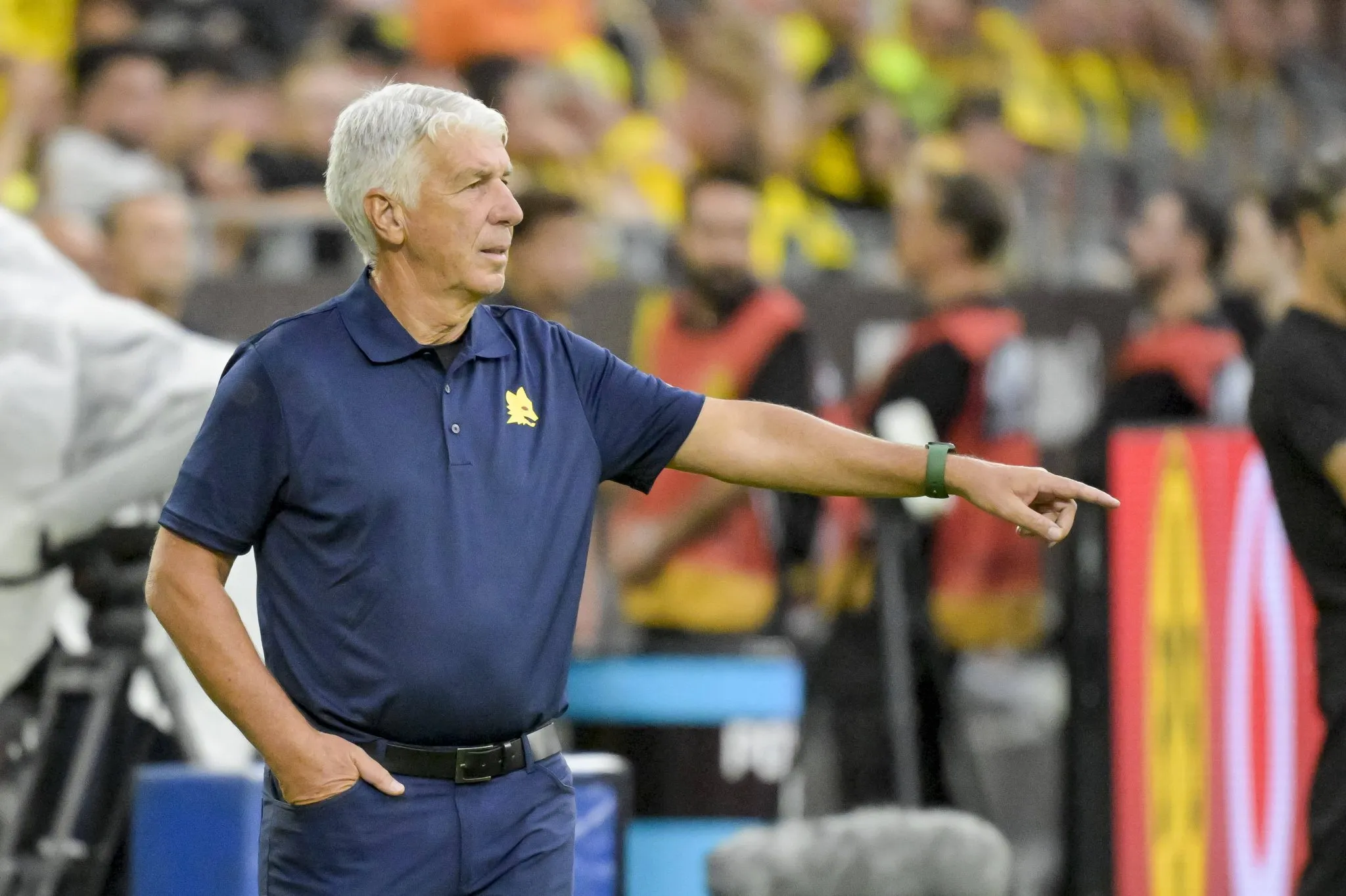 Gian Piero Gasperini em jogo da Roma