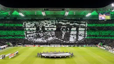 Reprimido em Istambul na ida, M&ouml;nchengladbach respondeu com mosaico de bras&atilde;o censurado pela pol&iacute;cia turca