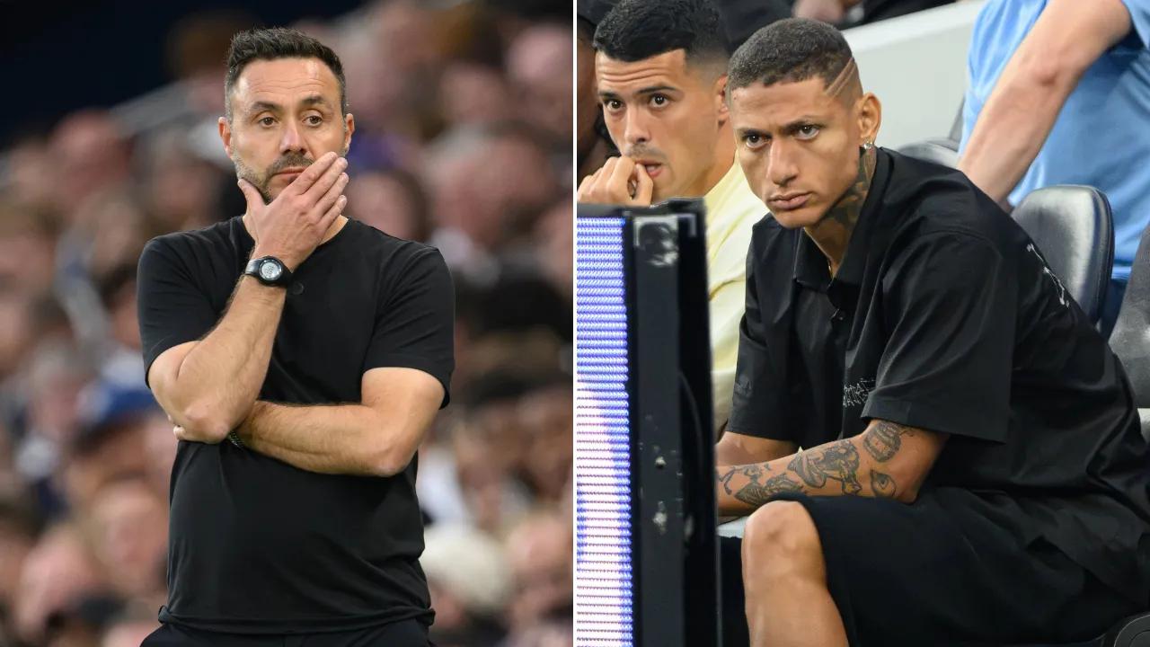 De Zerbi sobre Richarlison: &lsquo;N&atilde;o posso ficar todo dia rezando para ele ficar no Tottenham&rsquo;