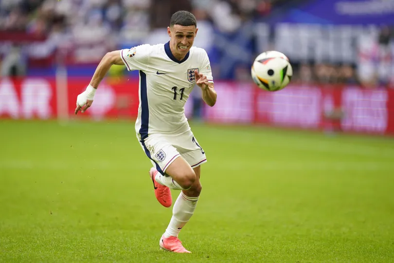 Foden Foden em a&ccedil;&atilde;o pela Inglaterra nesta Eurocopa 2024. Foto: Icon Sport