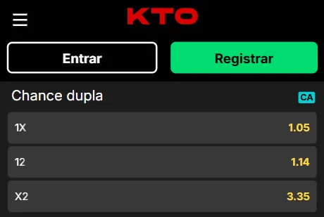 Captura de tela do mercado Chance Dupla na KTO.