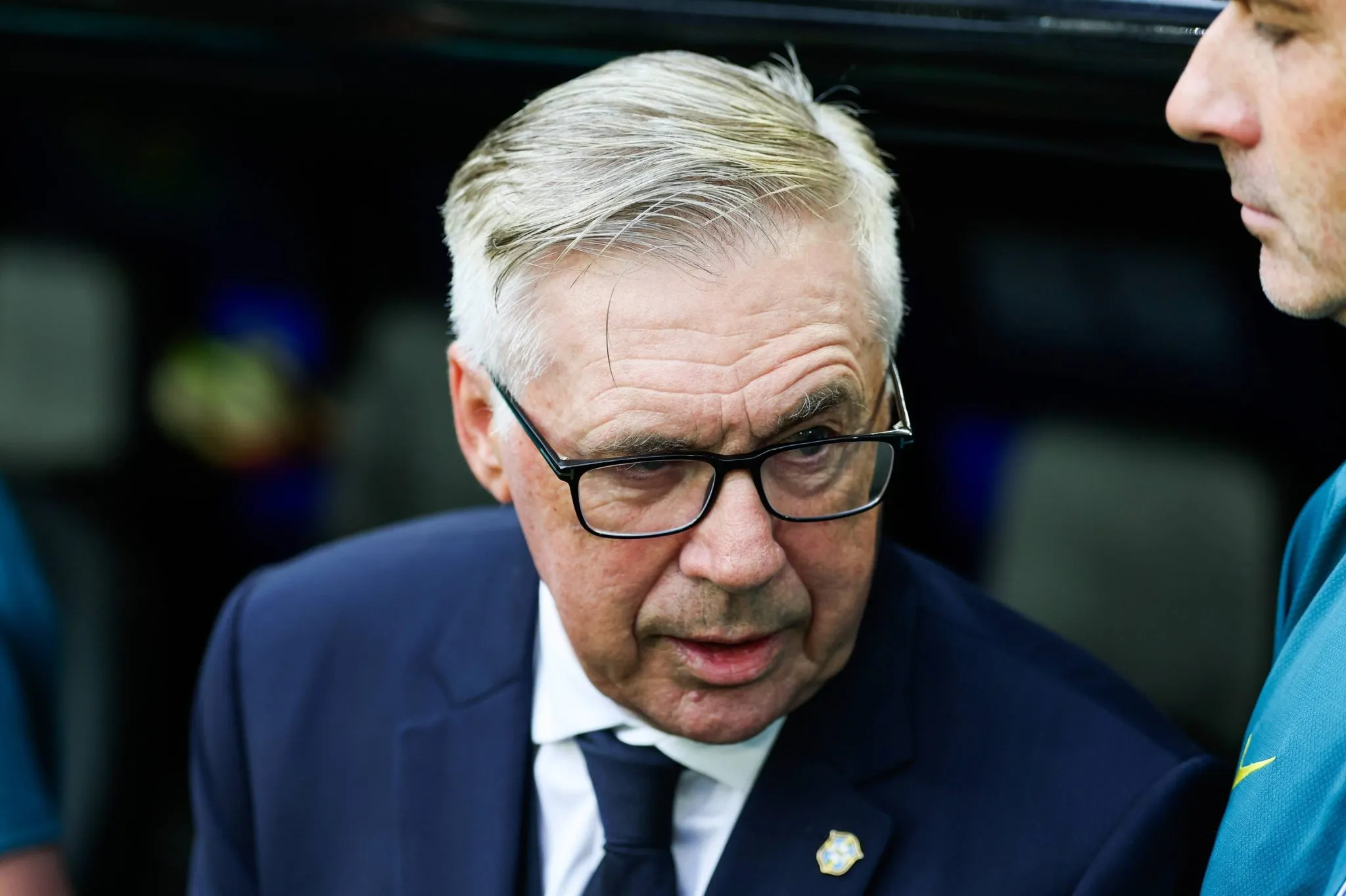 Carlo Ancelotti em jogo da sele&ccedil;&atilde;o brasileira na Copa do Mundo