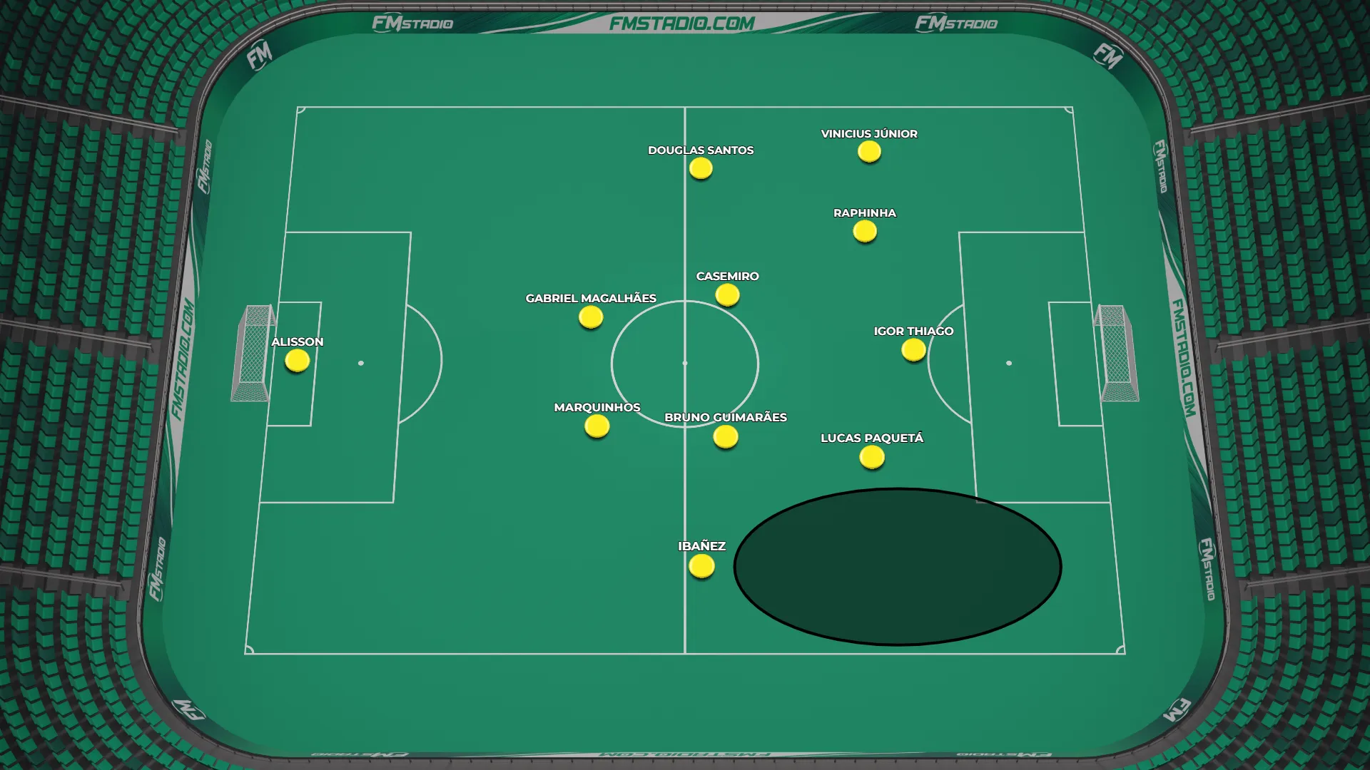 Estrutura do Brasil antes da parada t&eacute;cnica contra o Marrocos