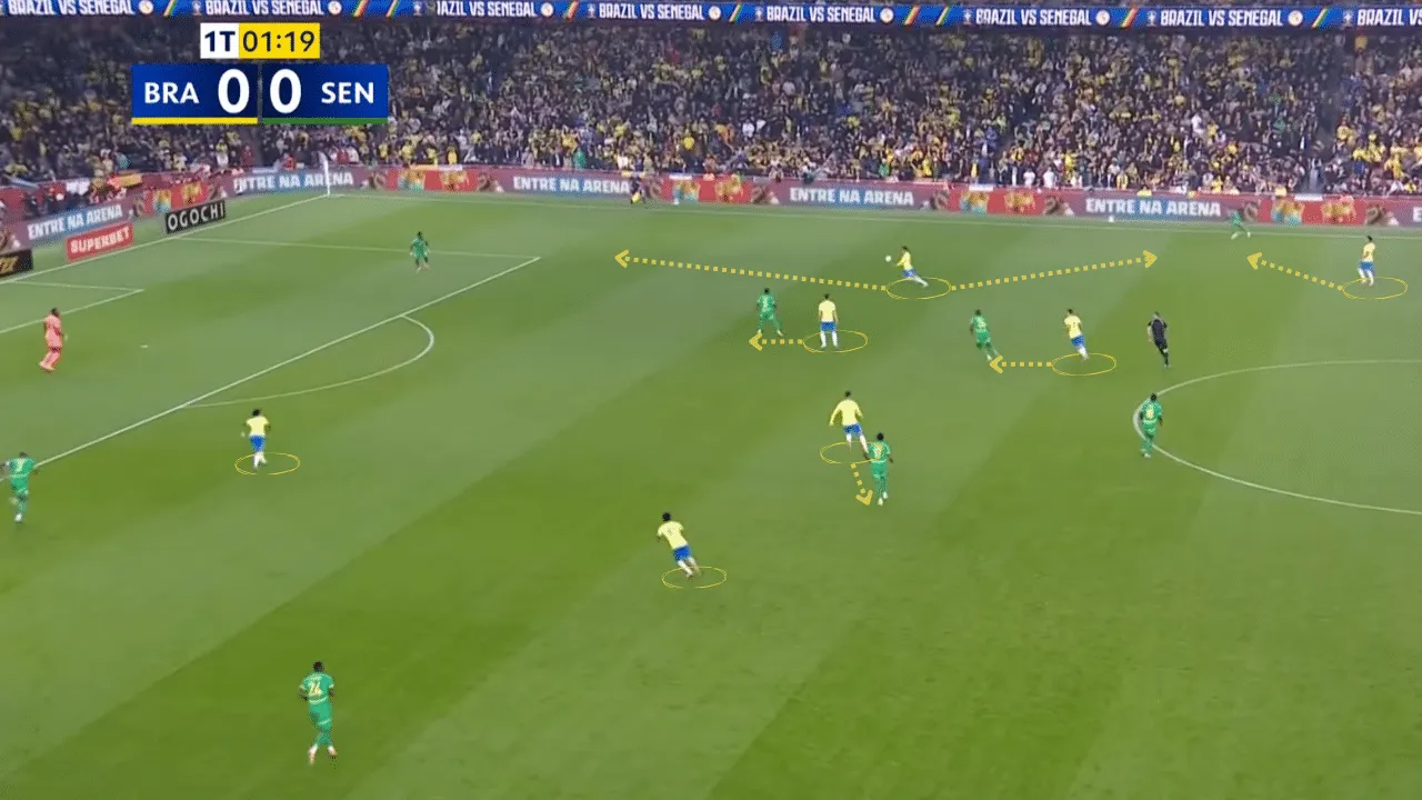 Est&ecirc;v&atilde;o rouba a bola com a press&atilde;o brasileira