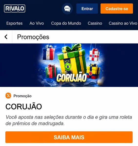 Promo&ccedil;&atilde;o "Coruj&atilde;o", da Rivalo Brasil