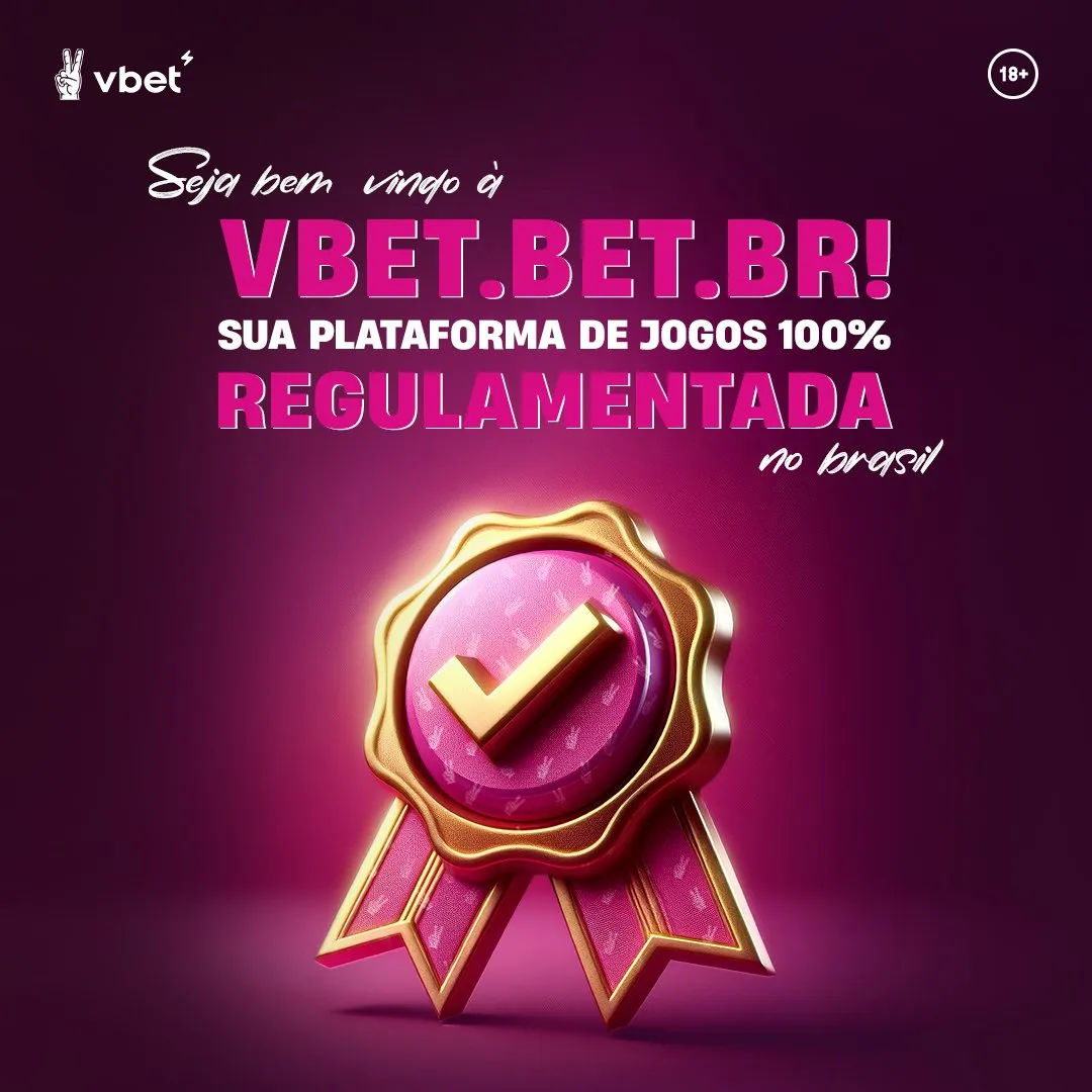 Banner da Vbet Brasil com selo de casa de apostas regulamentada