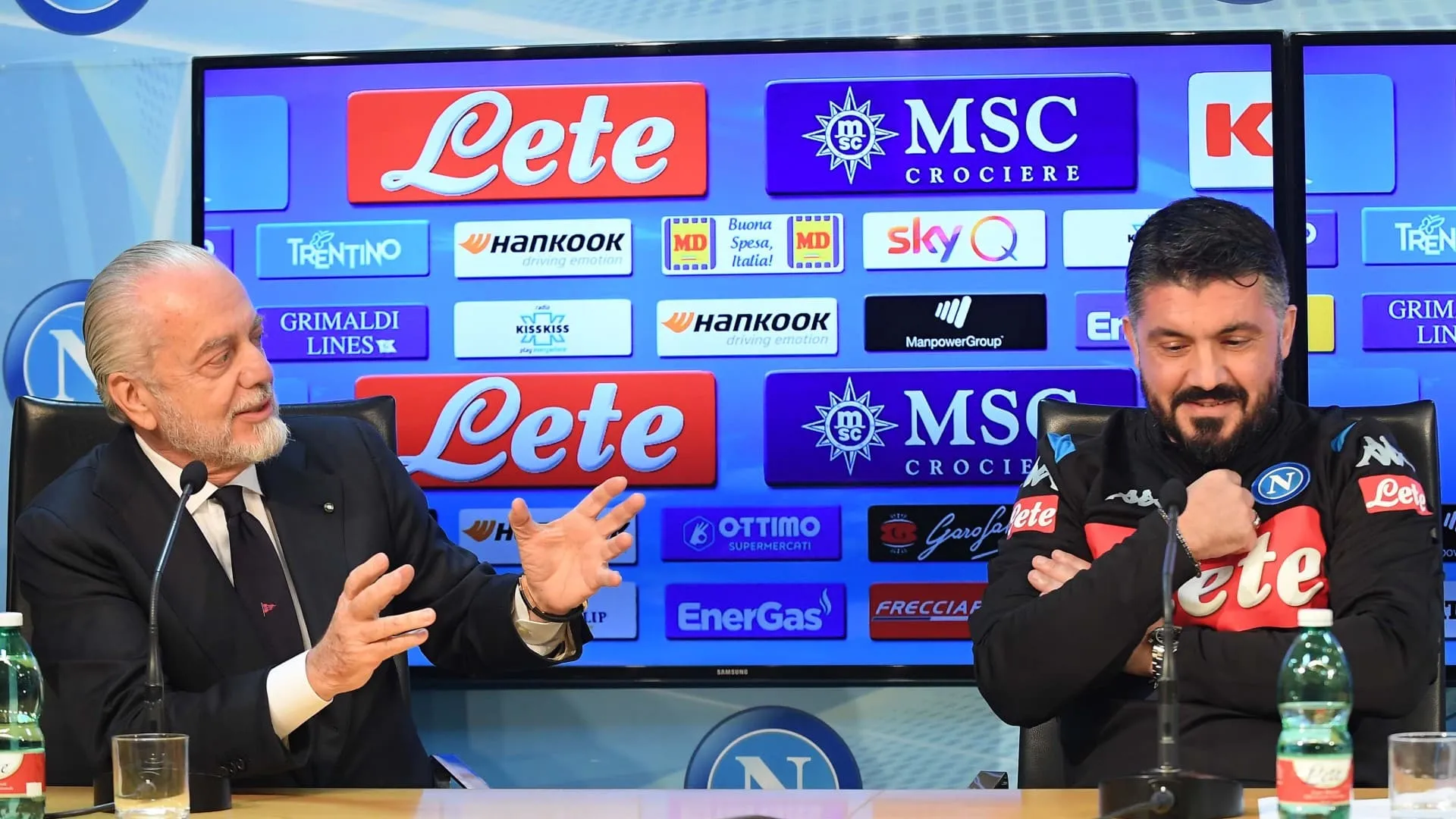 Presidente do Napoli: &ldquo;Com &iacute;mpeto de Gattuso, trabalho duro e unidade de prop&oacute;sito, temos um futuro brilhante&rdquo;