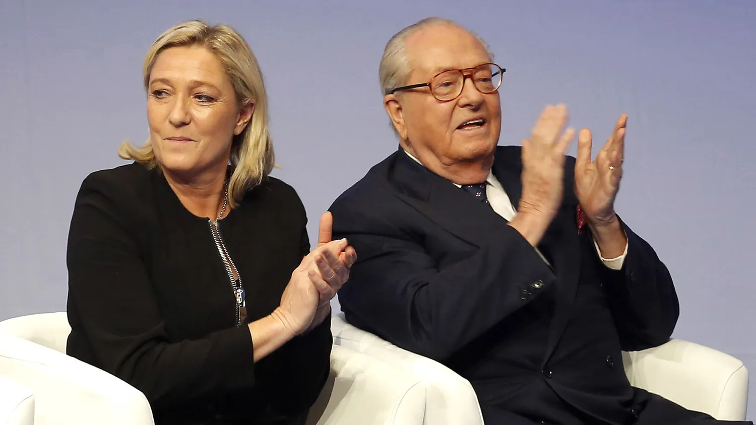 Marine e Jean-Marie Le Pen (Foto: AP)
