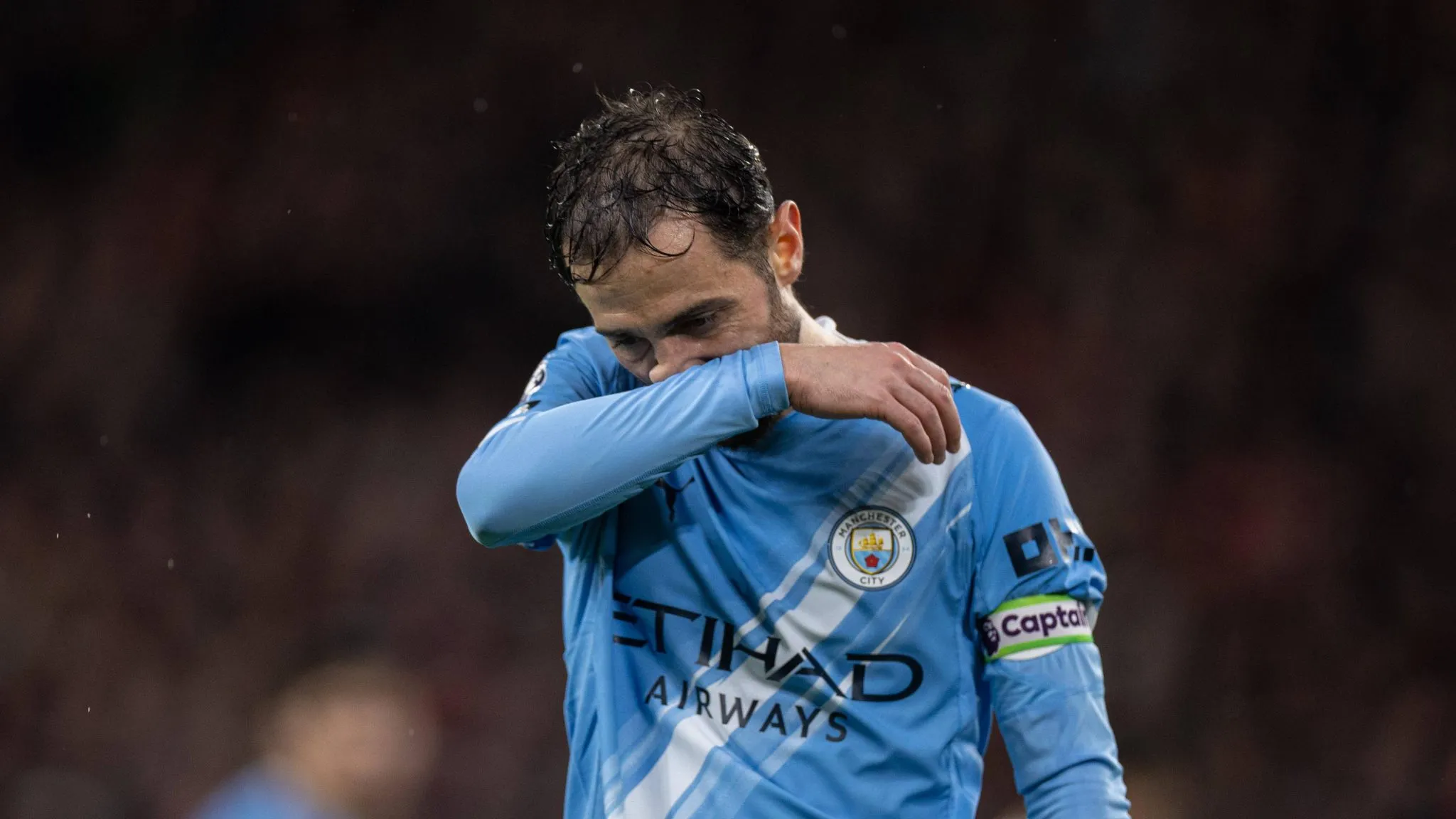 Bernardo Silva durante jogo do Manchester City (Foto: Iconsport)