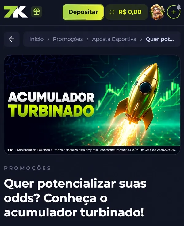 Acumulador Turbinado, da 7K Bet