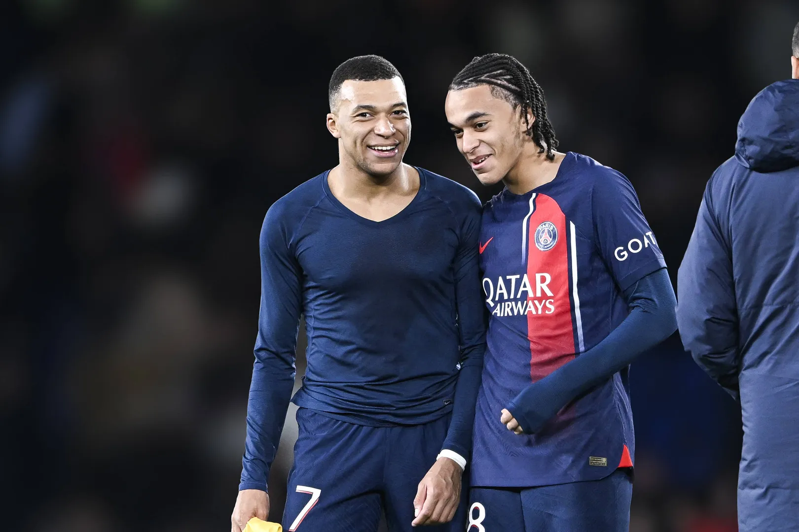 Ligue 1 &ndash; Ethan Mbappe Makes PSG Debut Alongside Brother Kylia Kylian Mbappe and his brother Ethan Mbappe during the Lig