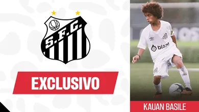 Mais um raio no Santos: Kauan, 11 anos, n&atilde;o se ilude ao quebrar recordes de Endrick e Rodrygo