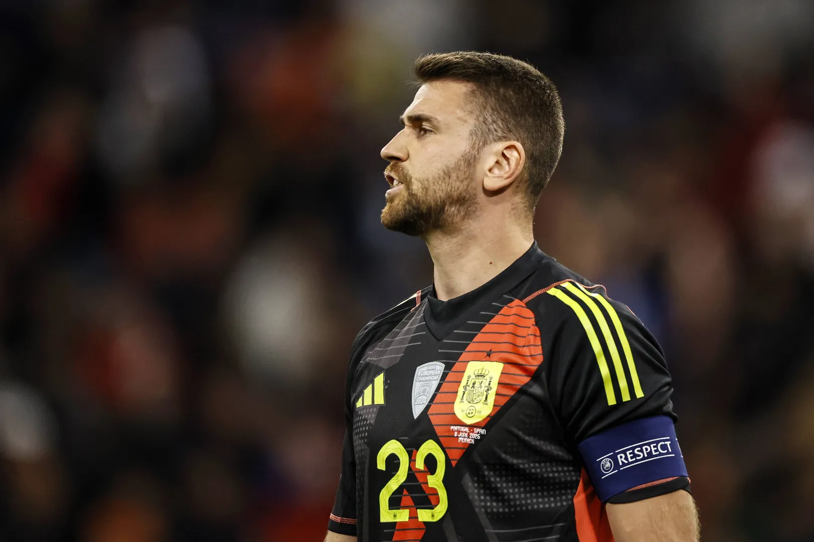 Unai Sim&oacute;n em jogo da sele&ccedil;&atilde;o espanhola