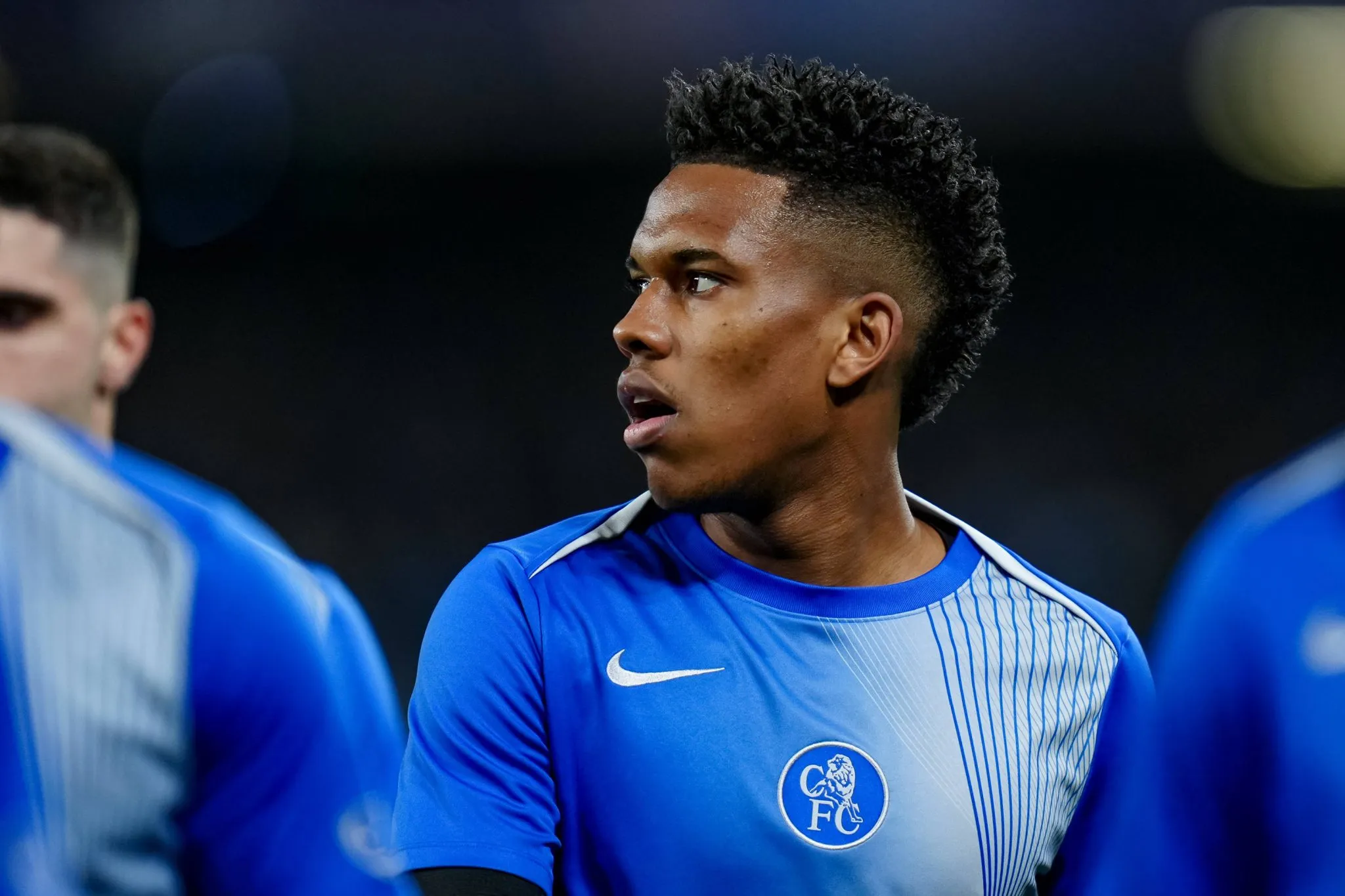 Est&ecirc;v&atilde;o durante aquecimento do Chelsea