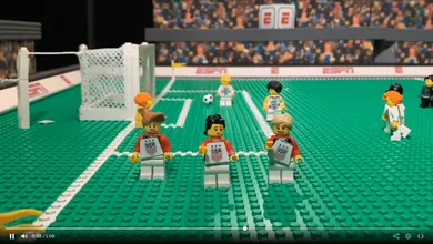 Assista melhores momentos da vit&oacute;ria dos Estados Unidos sobre a Inglaterra em Lego